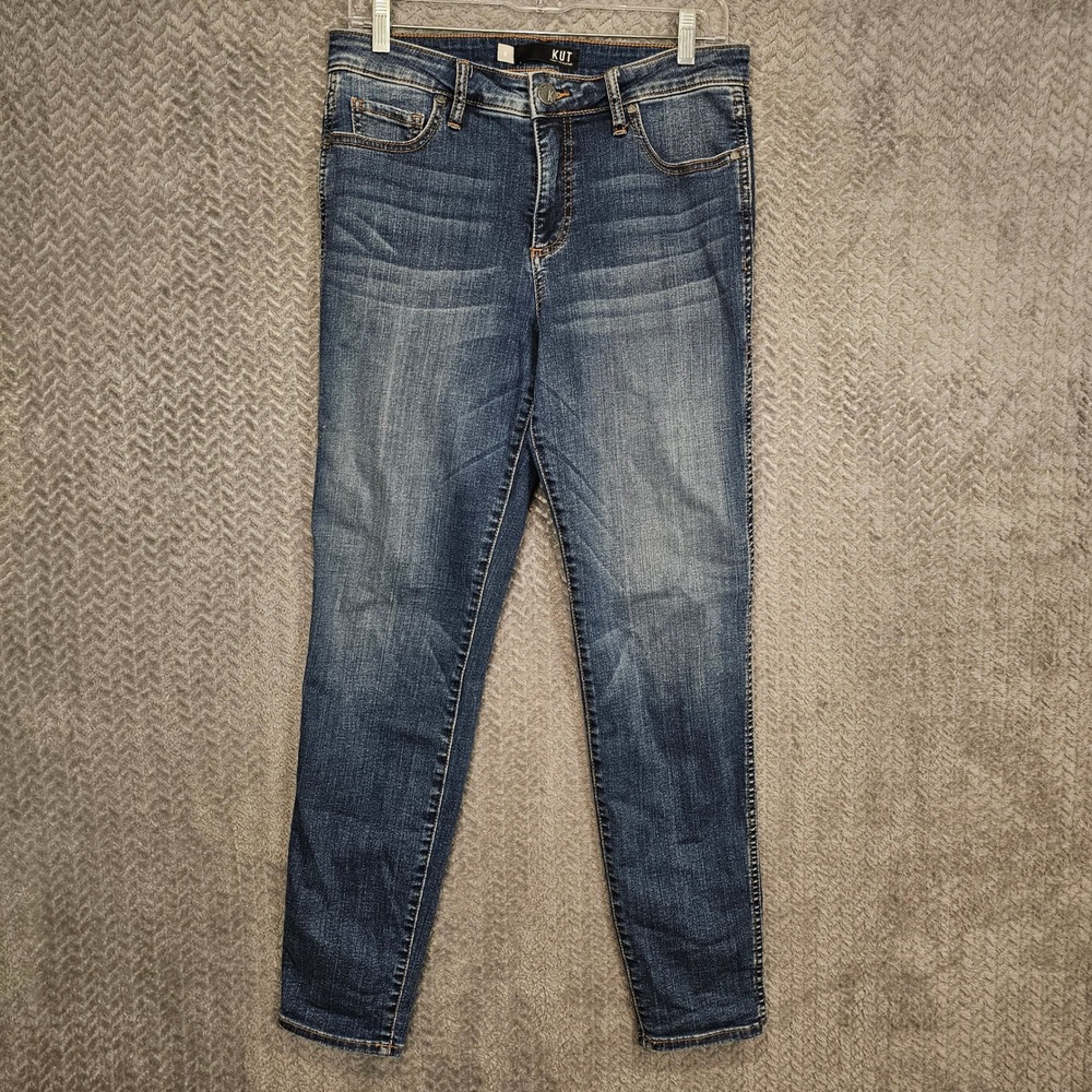 Kut from the Kloth Diana Fab Ab Skinny Jeans Blue Medium Wash 8 KP0497MA1